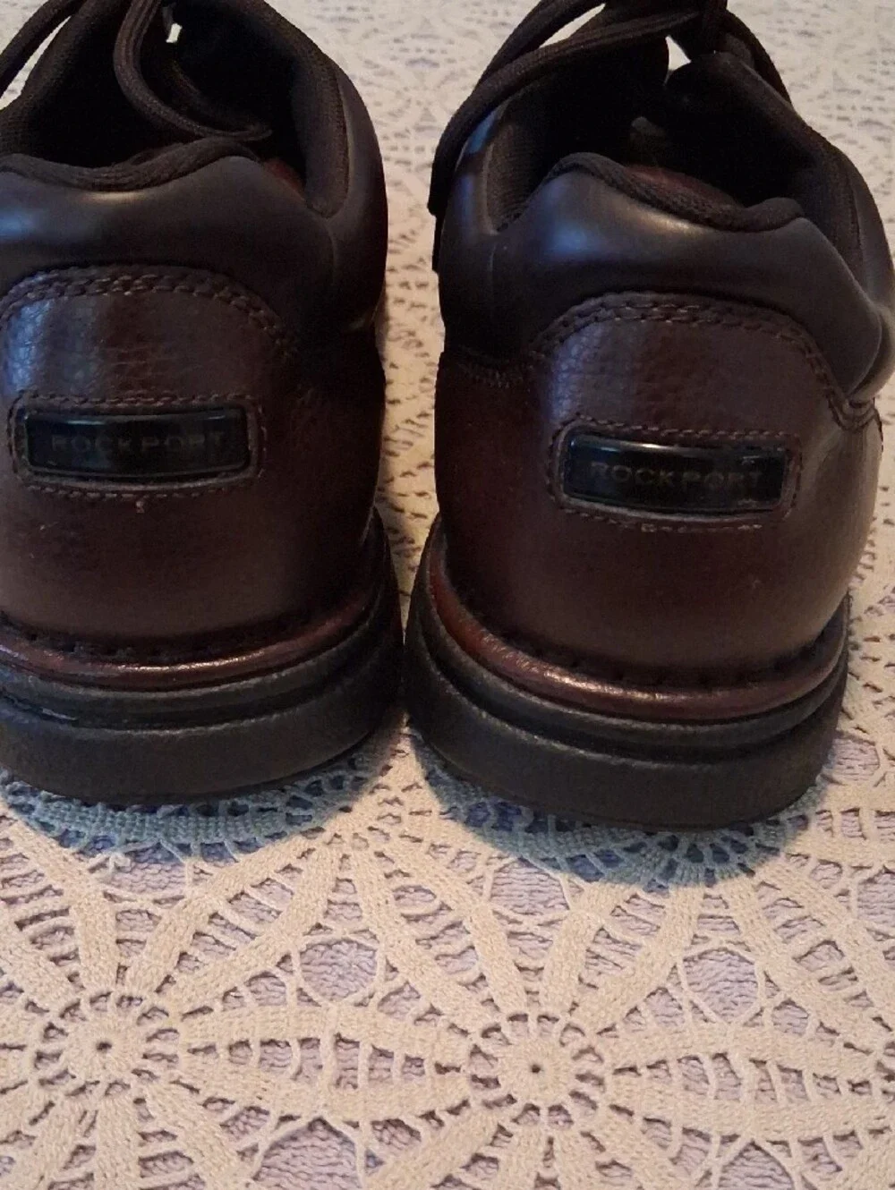 Rockport Brown Leather Lace-Up Casual Oxfords